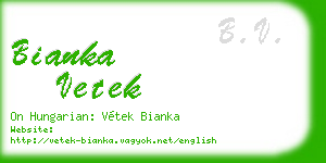 bianka vetek business card